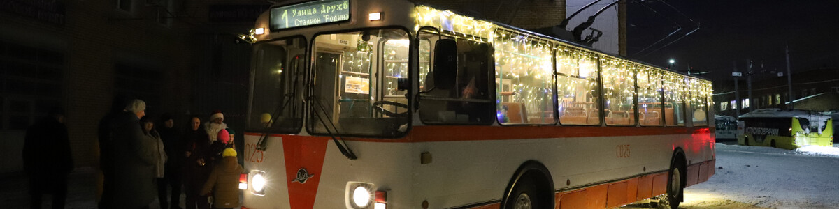 Химчане оценили новогодний троллейбус и устроили флешмоб в его поддержку
