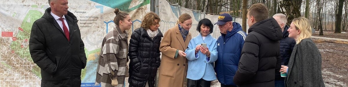 Химкинские депутаты провели мониторинг реконструкции парка Толстого