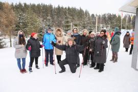 Участники клуба "Благо" собрались на ежегодных соревнованиях по лыжным гонкам и скандинавской ходьбе